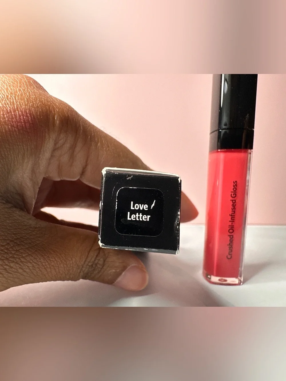 Bobbi Brown Gloss in Black Box with Pink Backdrop
